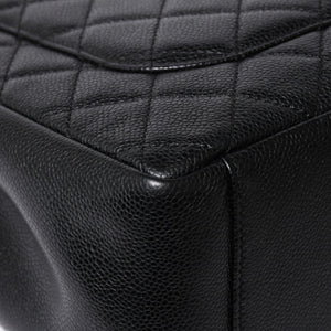 極美品 CHANEL シャネル GST チェーントートバッグ A50995 20番台 ブラック キャビアスキン シルバー金具 ココマーク 中古 4a007794