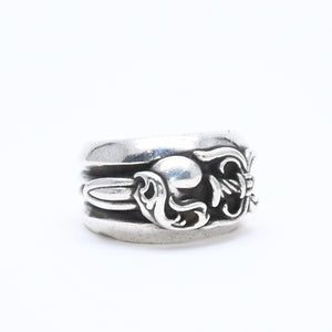 CHROME HEARTS クロムハーツ DAGGER HEART ダガーハート リング 指輪 重量約38.86g サイズ24号 925刻印 シルバー925 美品 中古 4a007981