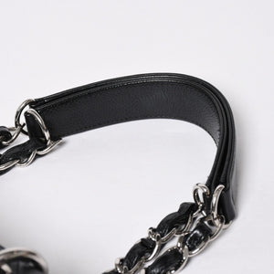 極美品 CHANEL シャネル GST チェーントートバッグ A50995 20番台 ブラック キャビアスキン シルバー金具 ココマーク 中古 4a007794