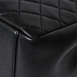 極美品 CHANEL シャネル GST チェーントートバッグ A50995 20番台 ブラック キャビアスキン シルバー金具 ココマーク 中古 4a007794