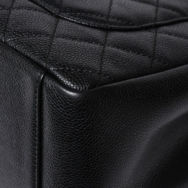 極美品 CHANEL シャネル GST チェーントートバッグ A50995 20番台 ブラック キャビアスキン シルバー金具 ココマーク 中古 4a007794