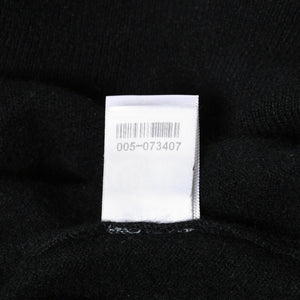 極美品 CHROME HEARTS クロムハーツ 長袖ニットポロシャツ サイズM クロスボール ブラック シルバー925 中古 4a008132
