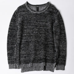 極美品 CHROME HEARTS クロムハーツ Y NOT 袖スターパッチ カシミヤ ニット セーター グレー ブラック サイズM 中古 4a008257
