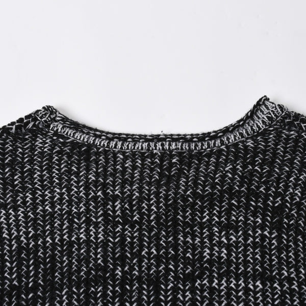 極美品 CHROME HEARTS クロムハーツ Y NOT 袖スターパッチ カシミヤ ニット セーター グレー ブラック サイズM 中古 4a008257