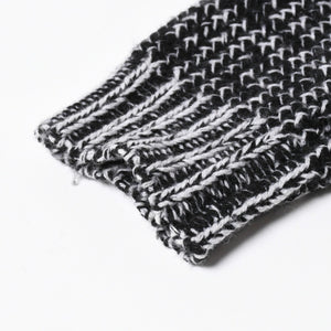 極美品 CHROME HEARTS クロムハーツ Y NOT 袖スターパッチ カシミヤ ニット セーター グレー ブラック サイズM 中古 4a008257