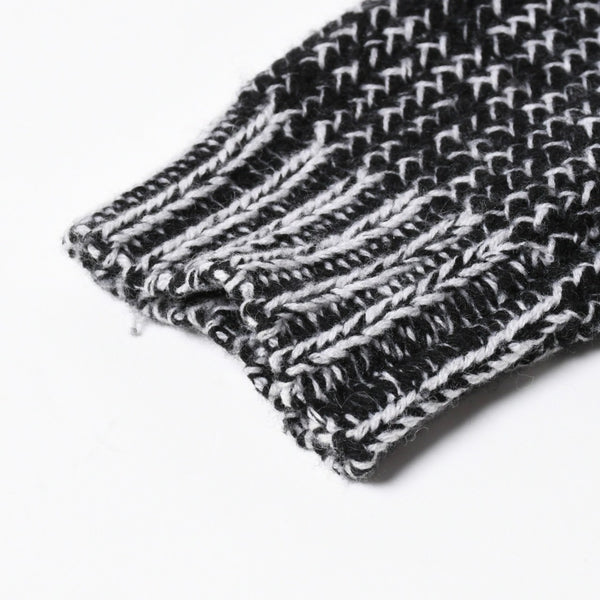 極美品 CHROME HEARTS クロムハーツ Y NOT 袖スターパッチ カシミヤ ニット セーター グレー ブラック サイズM 中古 4a008257