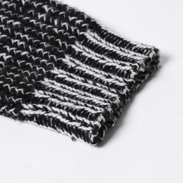 極美品 CHROME HEARTS クロムハーツ Y NOT 袖スターパッチ カシミヤ ニット セーター グレー ブラック サイズM 中古 4a008257
