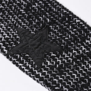 極美品 CHROME HEARTS クロムハーツ Y NOT 袖スターパッチ カシミヤ ニット セーター グレー ブラック サイズM 中古 4a008257
