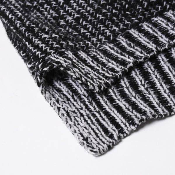 極美品 CHROME HEARTS クロムハーツ Y NOT 袖スターパッチ カシミヤ ニット セーター グレー ブラック サイズM 中古 4a008257