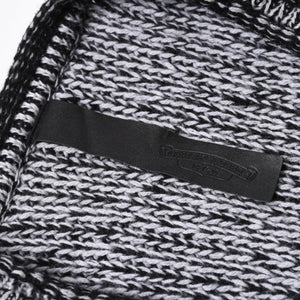 極美品 CHROME HEARTS クロムハーツ Y NOT 袖スターパッチ カシミヤ ニット セーター グレー ブラック サイズM 中古 4a008257