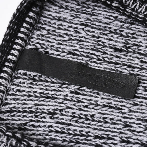極美品 CHROME HEARTS クロムハーツ Y NOT 袖スターパッチ カシミヤ ニット セーター グレー ブラック サイズM 中古 4a008257