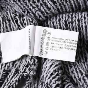 極美品 CHROME HEARTS クロムハーツ Y NOT 袖スターパッチ カシミヤ ニット セーター グレー ブラック サイズM 中古 4a008257