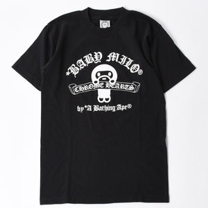 Very good condition CHROME HEARTS × A BATHING APE Short sleeve T-shirt Size S Black Used 4a007952