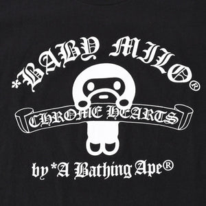 Very good condition CHROME HEARTS × A BATHING APE Short sleeve T-shirt Size S Black Used 4a007952
