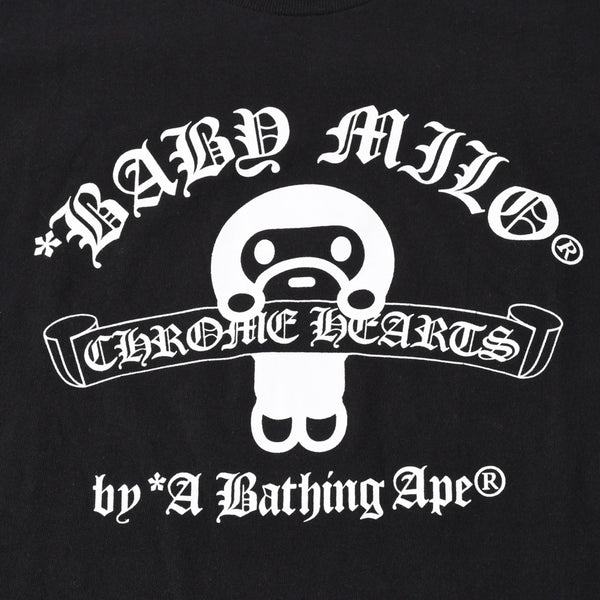Very good condition CHROME HEARTS × A BATHING APE Short sleeve T-shirt Size S Black Used 4a007952