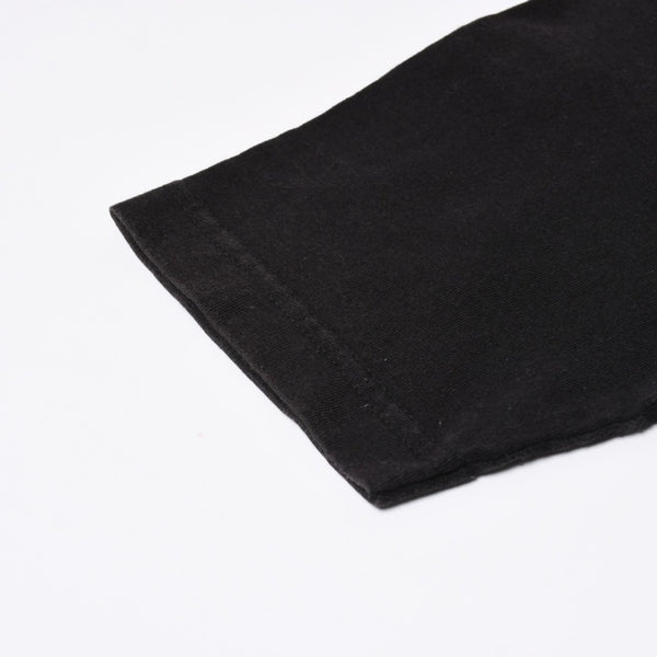 極美品 CHROME HEARTS クロムハーツ オールド 半袖Tシャツ サイズS フローラルクロス ホースシュー ブラック 中古 4a007948