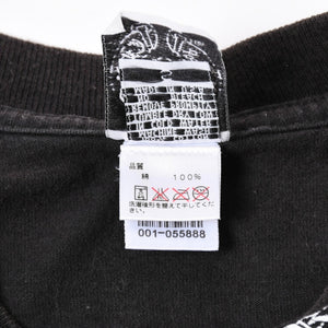 極美品 CHROME HEARTS クロムハーツ オールド 半袖Tシャツ サイズS フローラルクロス ホースシュー ブラック 中古 4a007948