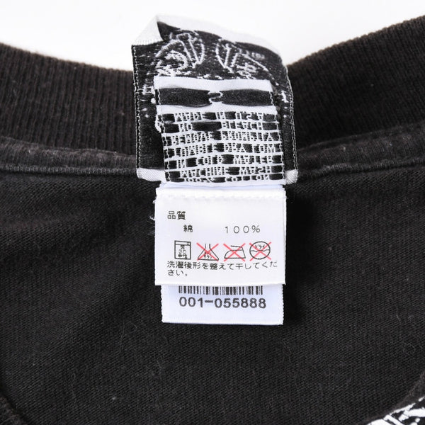 極美品 CHROME HEARTS クロムハーツ オールド 半袖Tシャツ サイズS フローラルクロス ホースシュー ブラック 中古 4a007948