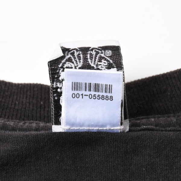 極美品 CHROME HEARTS クロムハーツ オールド 半袖Tシャツ サイズS フローラルクロス ホースシュー ブラック 中古 4a007948