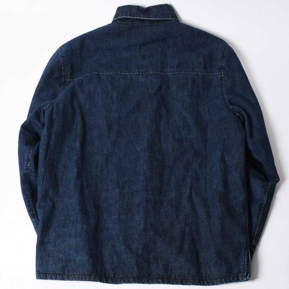 極美品 CHROME HEARTS クロムハーツ ウォーキン シャツ ガレージ ウォッシュ デニムジャケット クロスボールボタン CHプラス サイズXL 中古 4a008255