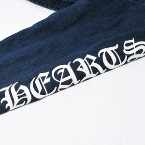 極美品 CHROME HEARTS クロムハーツ ウォーキン シャツ ガレージ ウォッシュ デニムジャケット クロスボールボタン CHプラス サイズXL 中古 4a008255