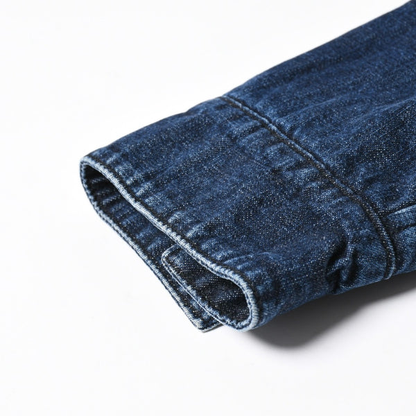 極美品 CHROME HEARTS クロムハーツ ウォーキン シャツ ガレージ ウォッシュ デニムジャケット クロスボールボタン CHプラス サイズXL 中古 4a008255