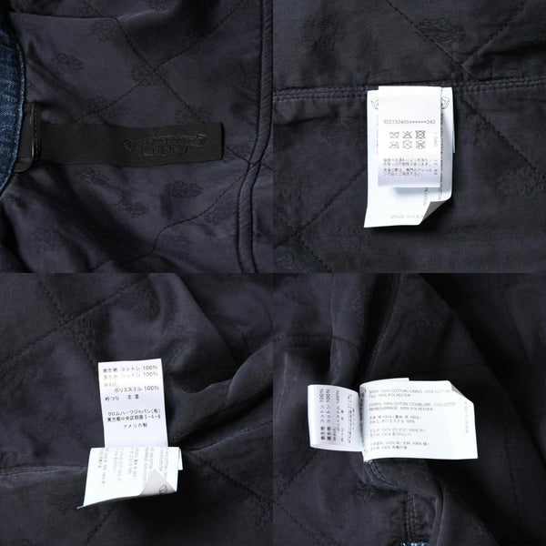 極美品 CHROME HEARTS クロムハーツ ウォーキン シャツ ガレージ ウォッシュ デニムジャケット クロスボールボタン CHプラス サイズXL 中古 4a008255