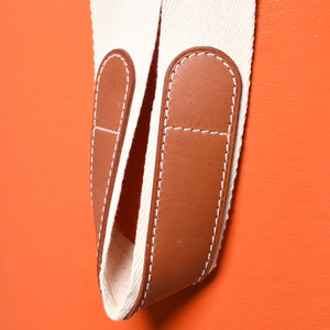 HERMES エルメス サドルボックス SADDLE BOX H800104E インテリア 小物入れ オレンジ シルバー 美品 中古 4a007173