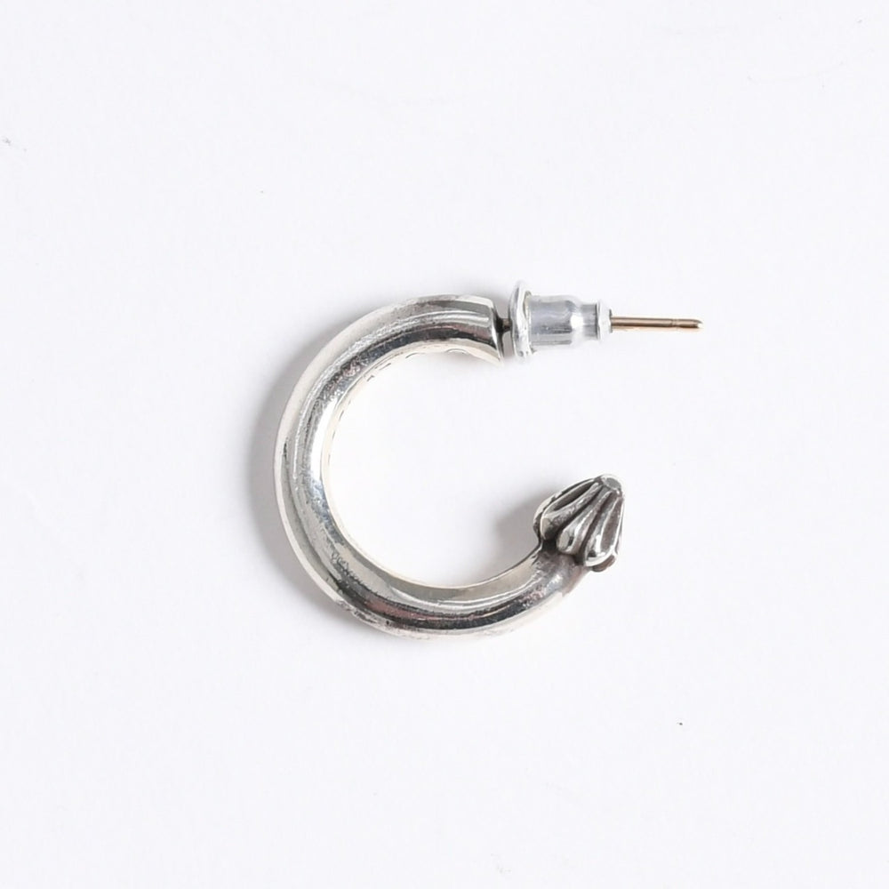 新品同様 CHROME HEARTS クロムハーツ HOOP PLAIN プレーン フープピアス 重量約3.45g 1995/.925刻印 片耳用 シルバー925 中古 4a007955