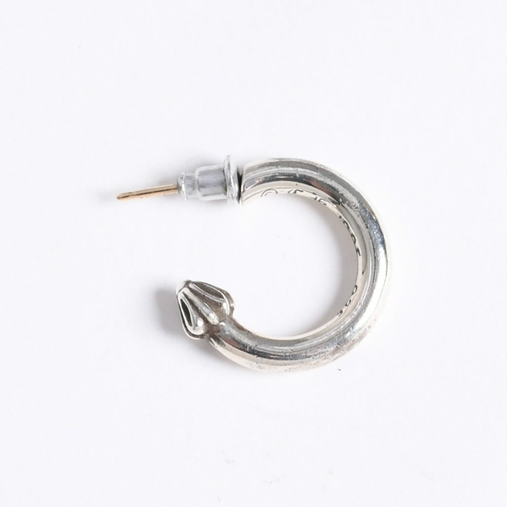 新品同様 CHROME HEARTS クロムハーツ HOOP PLAIN プレーン フープピアス 重量約3.45g 1995/.925刻印 片耳用 シルバー925 中古 4a007955