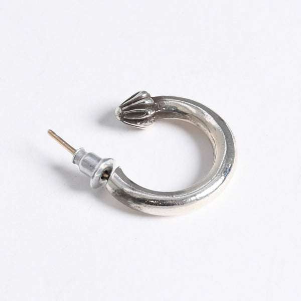 新品同様 CHROME HEARTS クロムハーツ HOOP PLAIN プレーン フープピアス 重量約3.45g 1995/.925刻印 片耳用 シルバー925 中古 4a007955