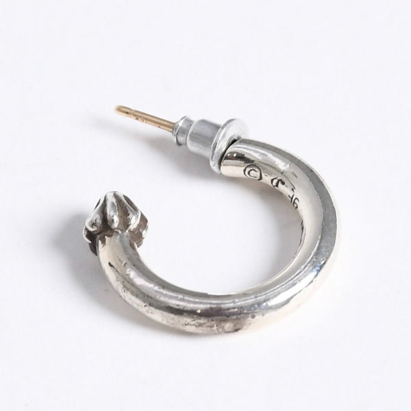 新品同様 CHROME HEARTS クロムハーツ HOOP PLAIN プレーン フープピアス 重量約3.45g 1995/.925刻印 片耳用 シルバー925 中古 4a007955