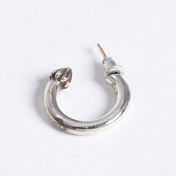 新品同様 CHROME HEARTS クロムハーツ HOOP PLAIN プレーン フープピアス 重量約3.45g 1995/.925刻印 片耳用 シルバー925 中古 4a007955