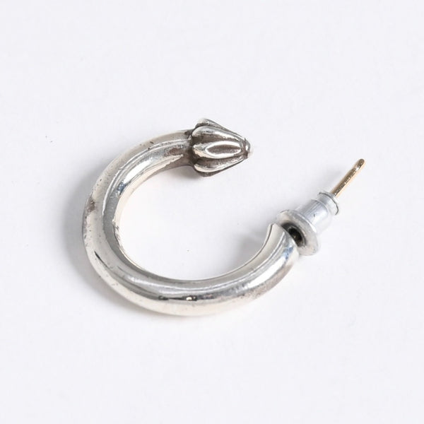 新品同様 CHROME HEARTS クロムハーツ HOOP PLAIN プレーン フープピアス 重量約3.45g 1995/.925刻印 片耳用 シルバー925 中古 4a007955