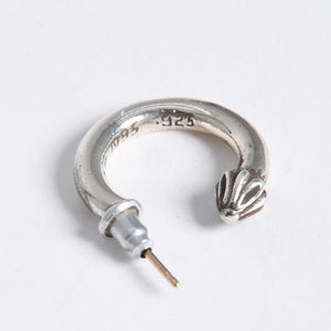 新品同様 CHROME HEARTS クロムハーツ HOOP PLAIN プレーン フープピアス 重量約3.45g 1995/.925刻印 片耳用 シルバー925 中古 4a007955