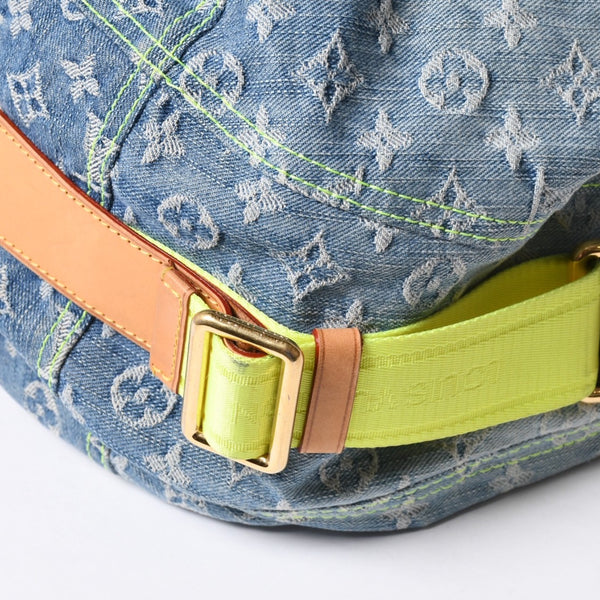 Very Good Condition LOUIS VUITTON Denim Sunrise Shoulder Bag Blue Gradation Denim Canvas M93189 Used 4a000848