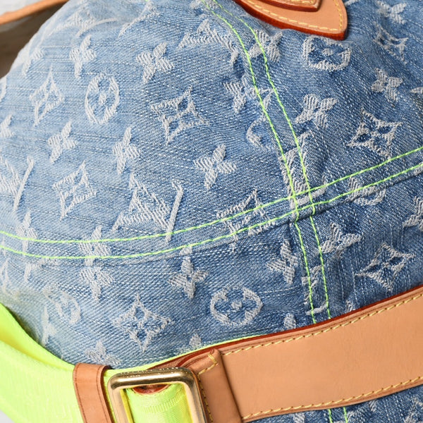 Very Good Condition LOUIS VUITTON Denim Sunrise Shoulder Bag Blue Gradation Denim Canvas M93189 Used 4a000848