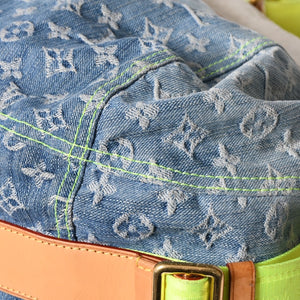 Very Good Condition LOUIS VUITTON Denim Sunrise Shoulder Bag Blue Gradation Denim Canvas M93189 Used 4a000848