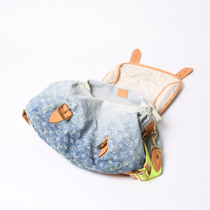 Very Good Condition LOUIS VUITTON Denim Sunrise Shoulder Bag Blue Gradation Denim Canvas M93189 Used 4a000848