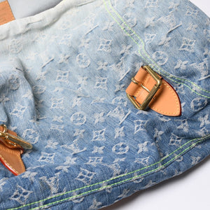 Very Good Condition LOUIS VUITTON Denim Sunrise Shoulder Bag Blue Gradation Denim Canvas M93189 Used 4a000848