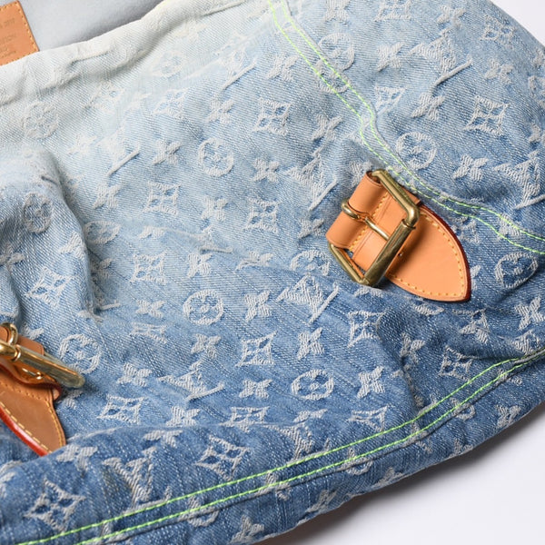 Very Good Condition LOUIS VUITTON Denim Sunrise Shoulder Bag Blue Gradation Denim Canvas M93189 Used 4a000848