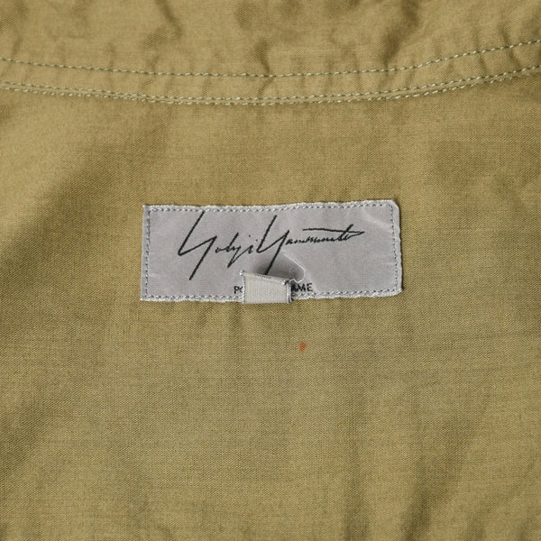 Yohji Yamamoto ヨウジヤマモト 長袖シャツ シャツ オリーブグリーン カーキ グリーン 緑 H0-B04-801 美品 中古 4a008168