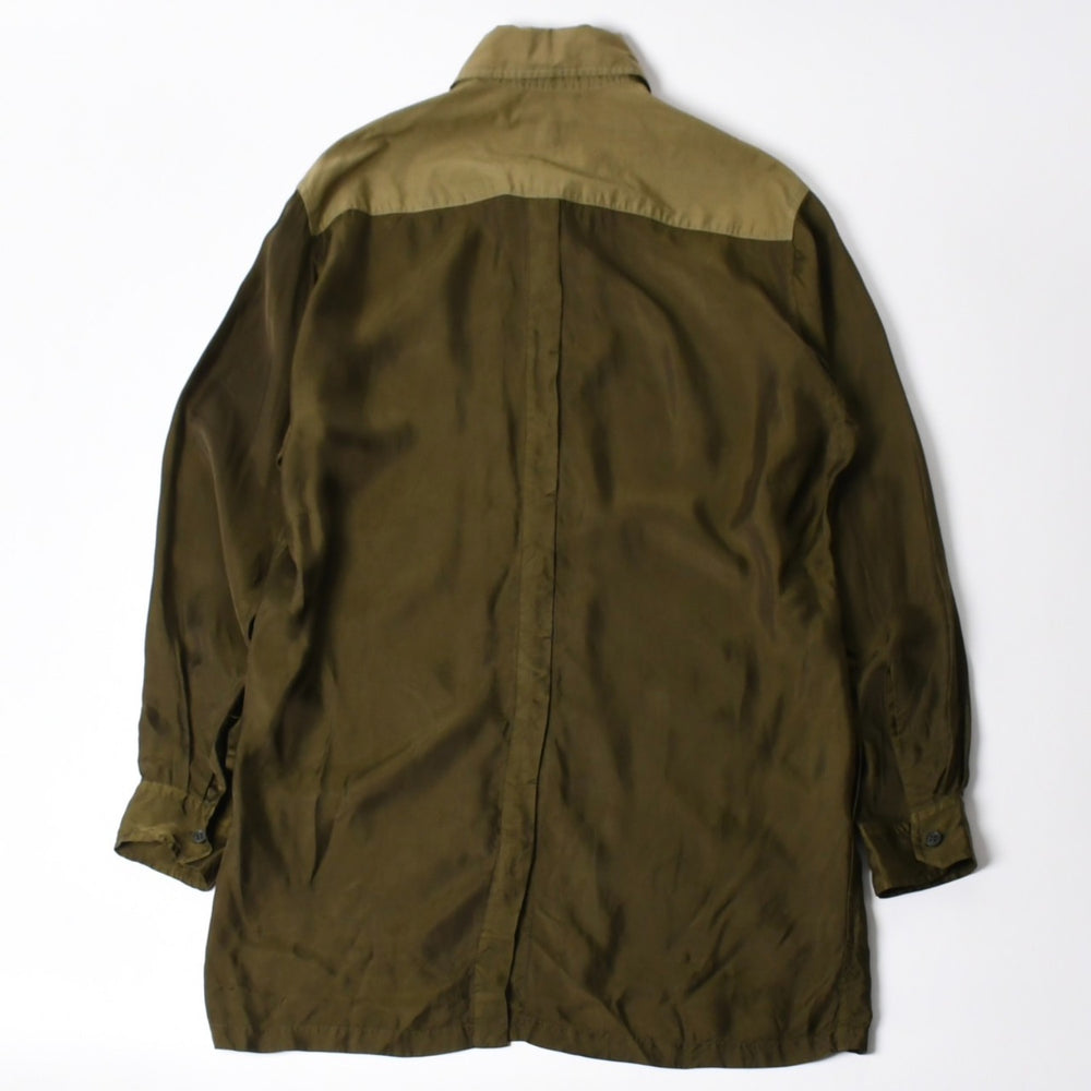 Yohji Yamamoto ヨウジヤマモト 長袖シャツ シャツ オリーブグリーン カーキ グリーン 緑 H0-B04-801 美品 中古 4a008168