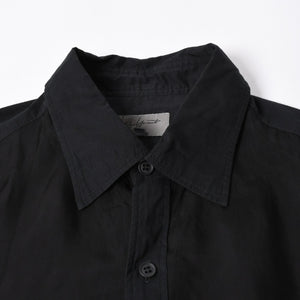 YOHJI YAMAMOTO POUR HOMME ヨウジヤマモト プールオム 長袖シャツ H0-B04-801 コットン キュプラ ブラック サイズ2 美品 中古 4a008165