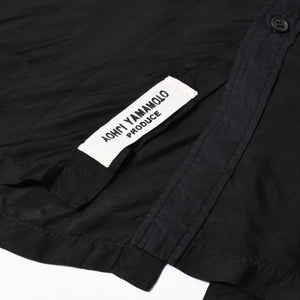 YOHJI YAMAMOTO POUR HOMME ヨウジヤマモト プールオム 長袖シャツ H0-B04-801 コットン キュプラ ブラック サイズ2 美品 中古 4a008165