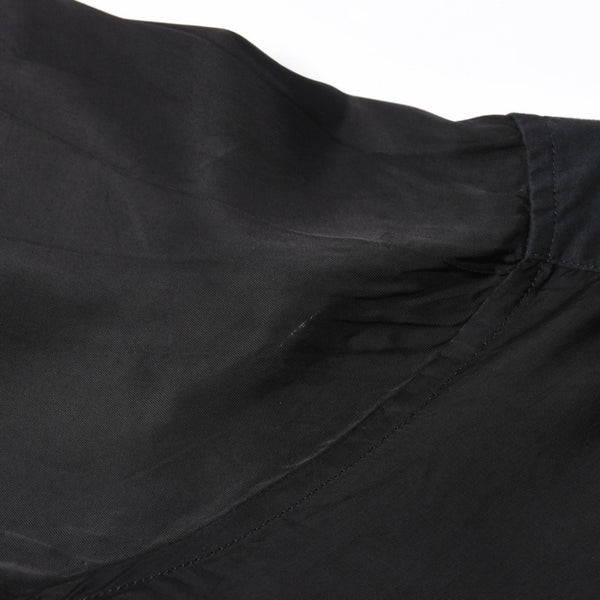 YOHJI YAMAMOTO POUR HOMME ヨウジヤマモト プールオム 長袖シャツ H0-B04-801 コットン キュプラ ブラック サイズ2 美品 中古 4a008165