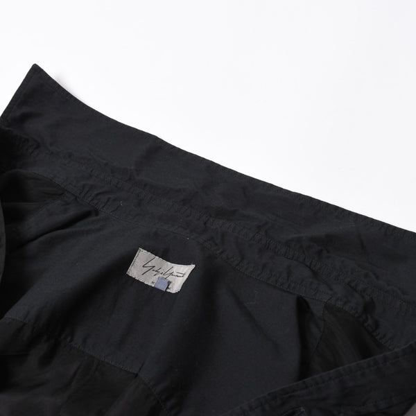 YOHJI YAMAMOTO POUR HOMME ヨウジヤマモト プールオム 長袖シャツ H0-B04-801 コットン キュプラ ブラック サイズ2 美品 中古 4a008165