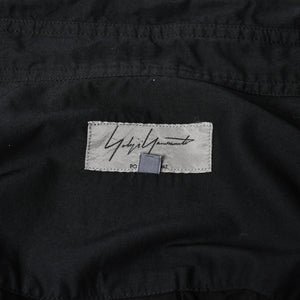 YOHJI YAMAMOTO POUR HOMME ヨウジヤマモト プールオム 長袖シャツ H0-B04-801 コットン キュプラ ブラック サイズ2 美品 中古 4a008165