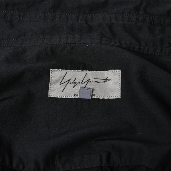 YOHJI YAMAMOTO POUR HOMME ヨウジヤマモト プールオム 長袖シャツ H0-B04-801 コットン キュプラ ブラック サイズ2 美品 中古 4a008165