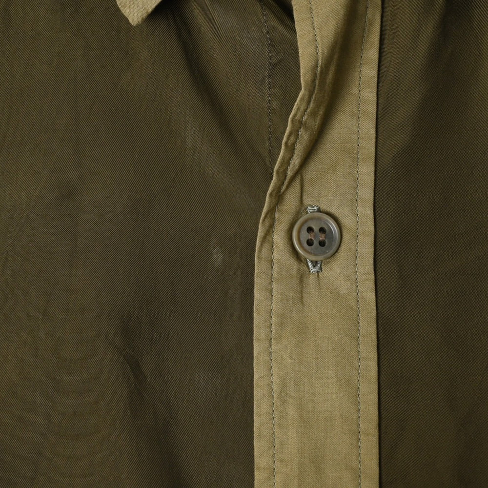 Yohji Yamamoto ヨウジヤマモト 長袖シャツ シャツ オリーブグリーン カーキ グリーン 緑 H0-B04-801 美品 中古 4a008168